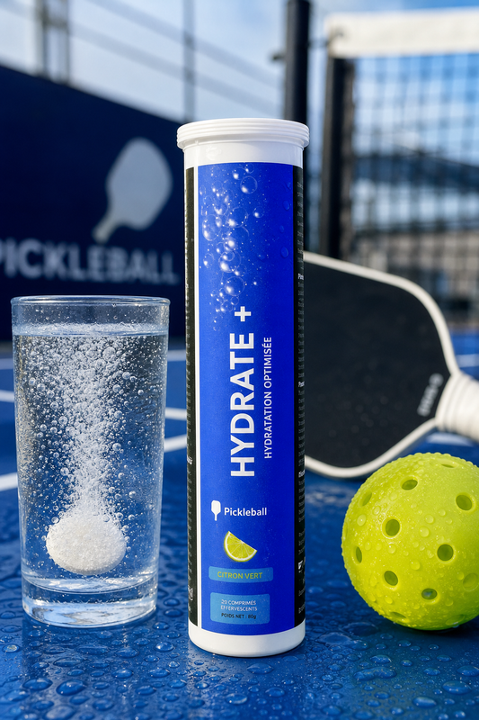 Visuel réaliste Volya Hydrate + avec électrolytes pour pickleball