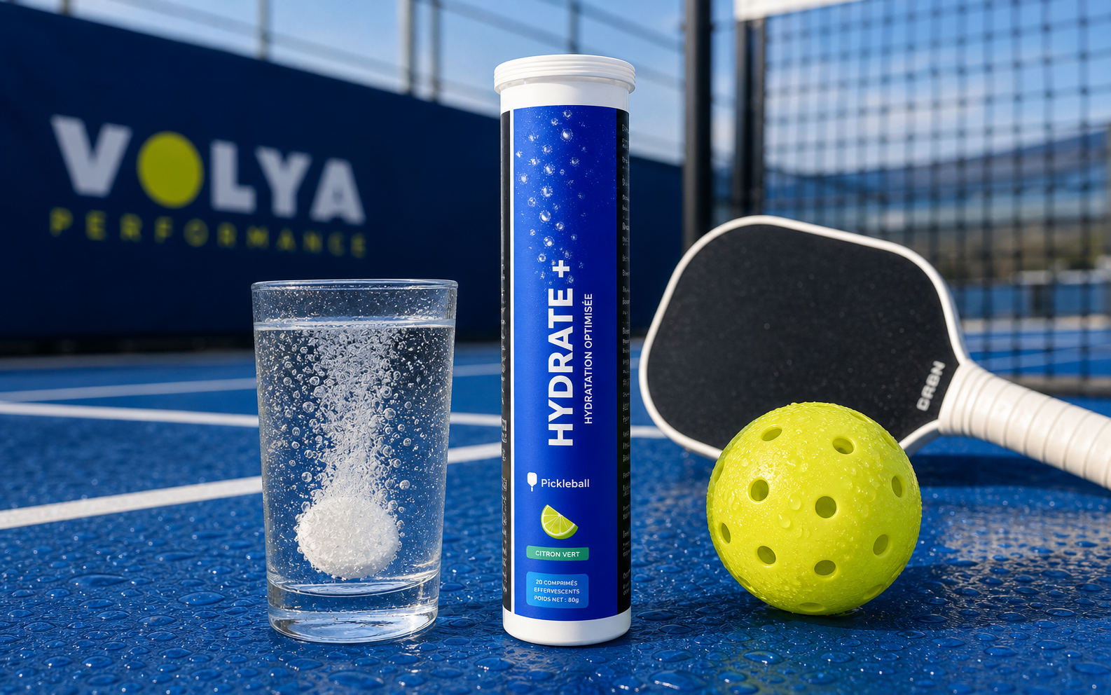 Hydrate + Volya pour l'hydratation pickleball