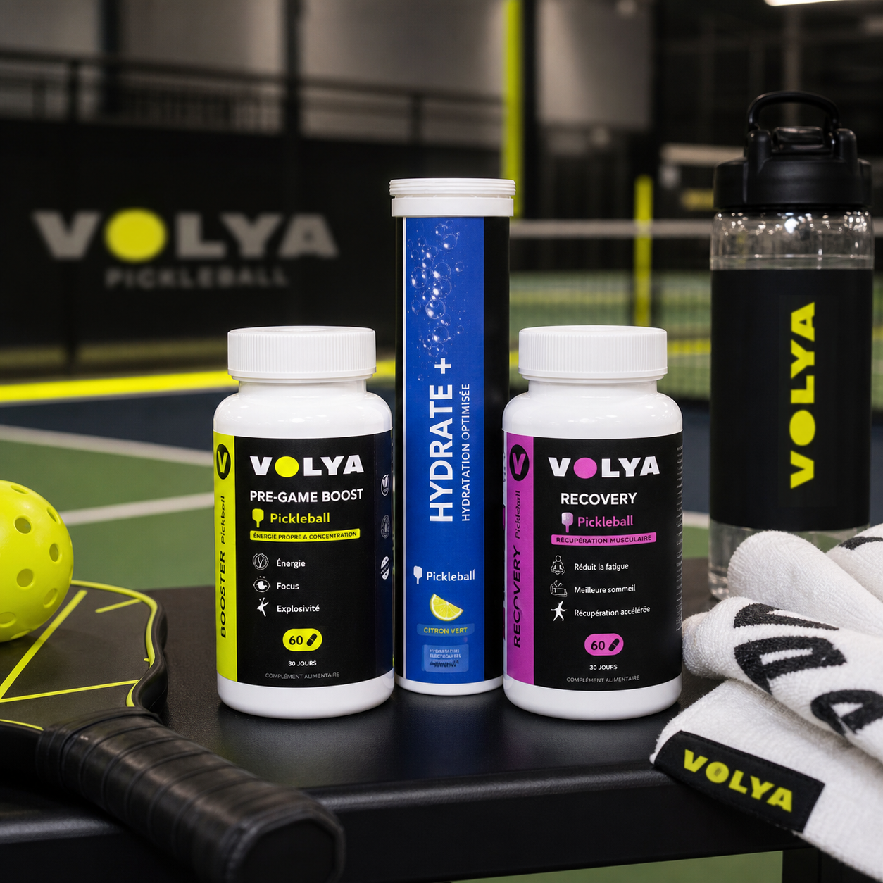 Les trois compléments Volya Performance pour le pickleball